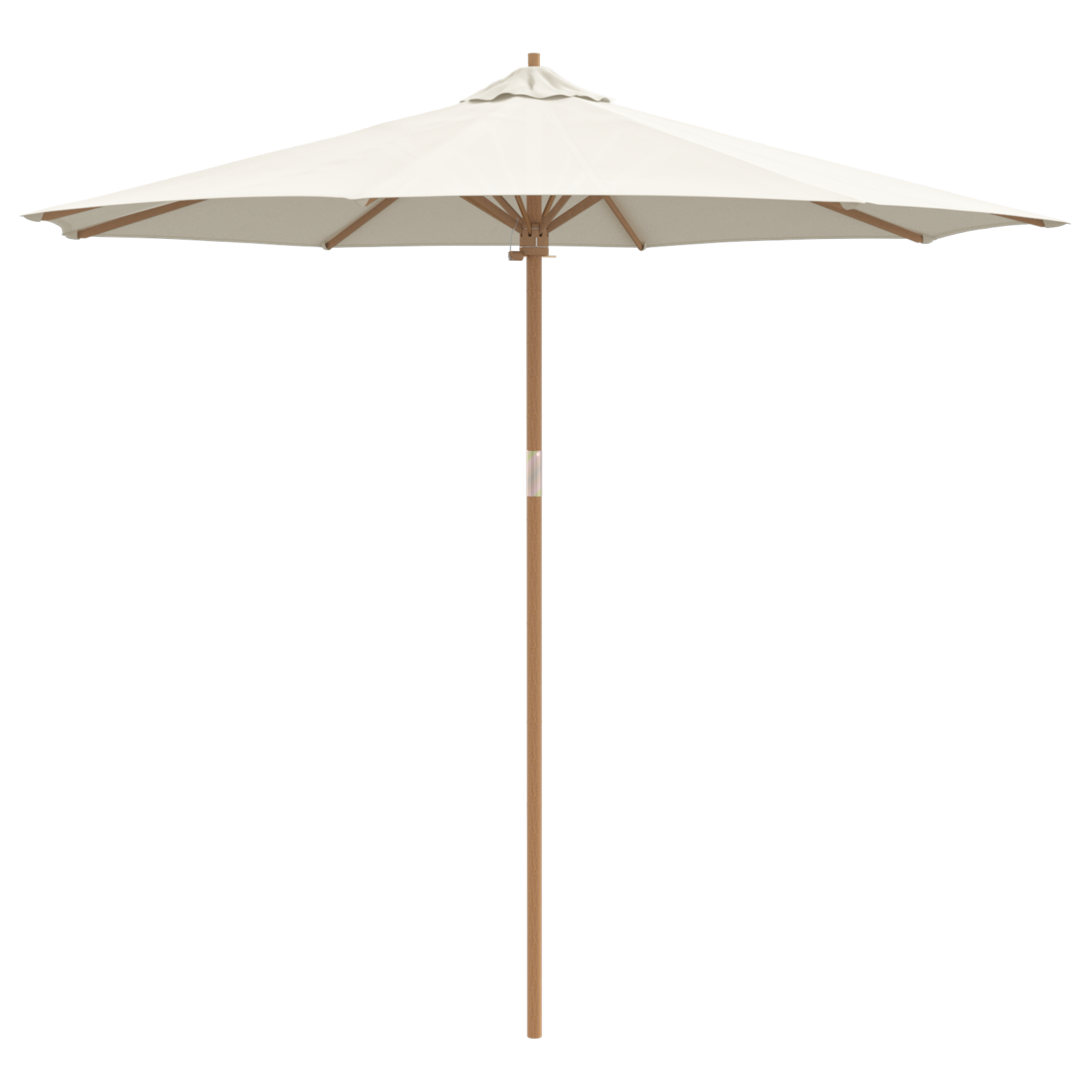 Kremhvit Hageparasol 270X260 Cm Bambus