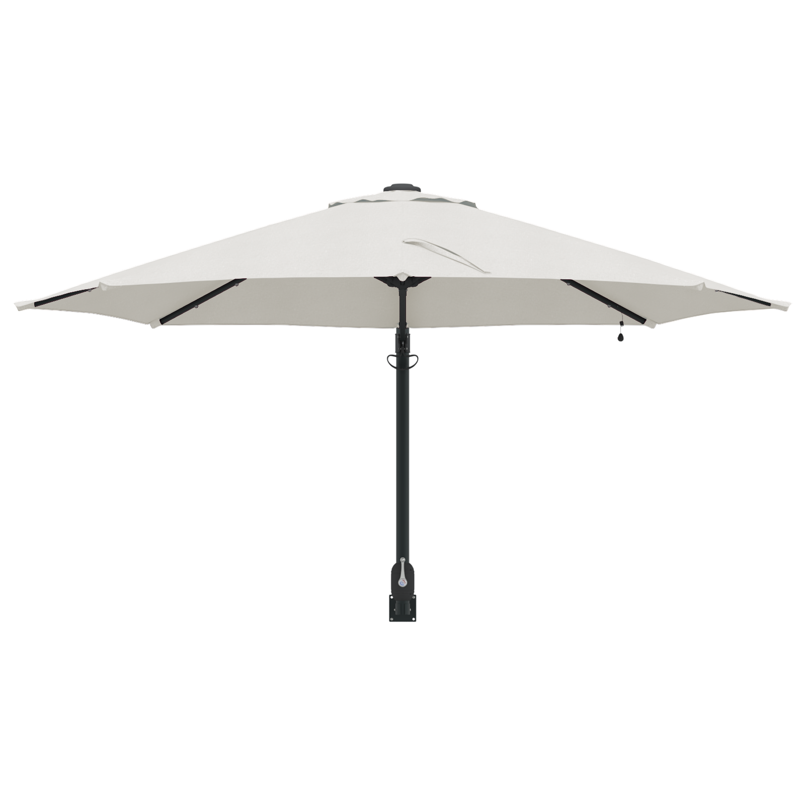 Vegghengt Hageparasol Med Led-Lamper Sand 248 Cm