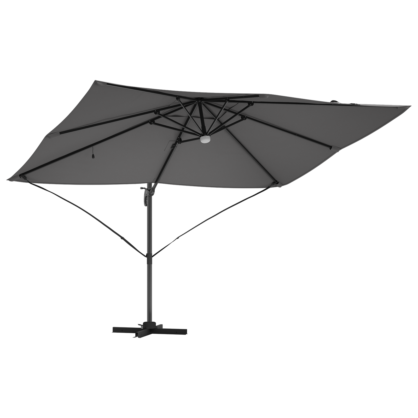 Cantilever Parasoll - Antrasitt Antrasitt Polyester Stor