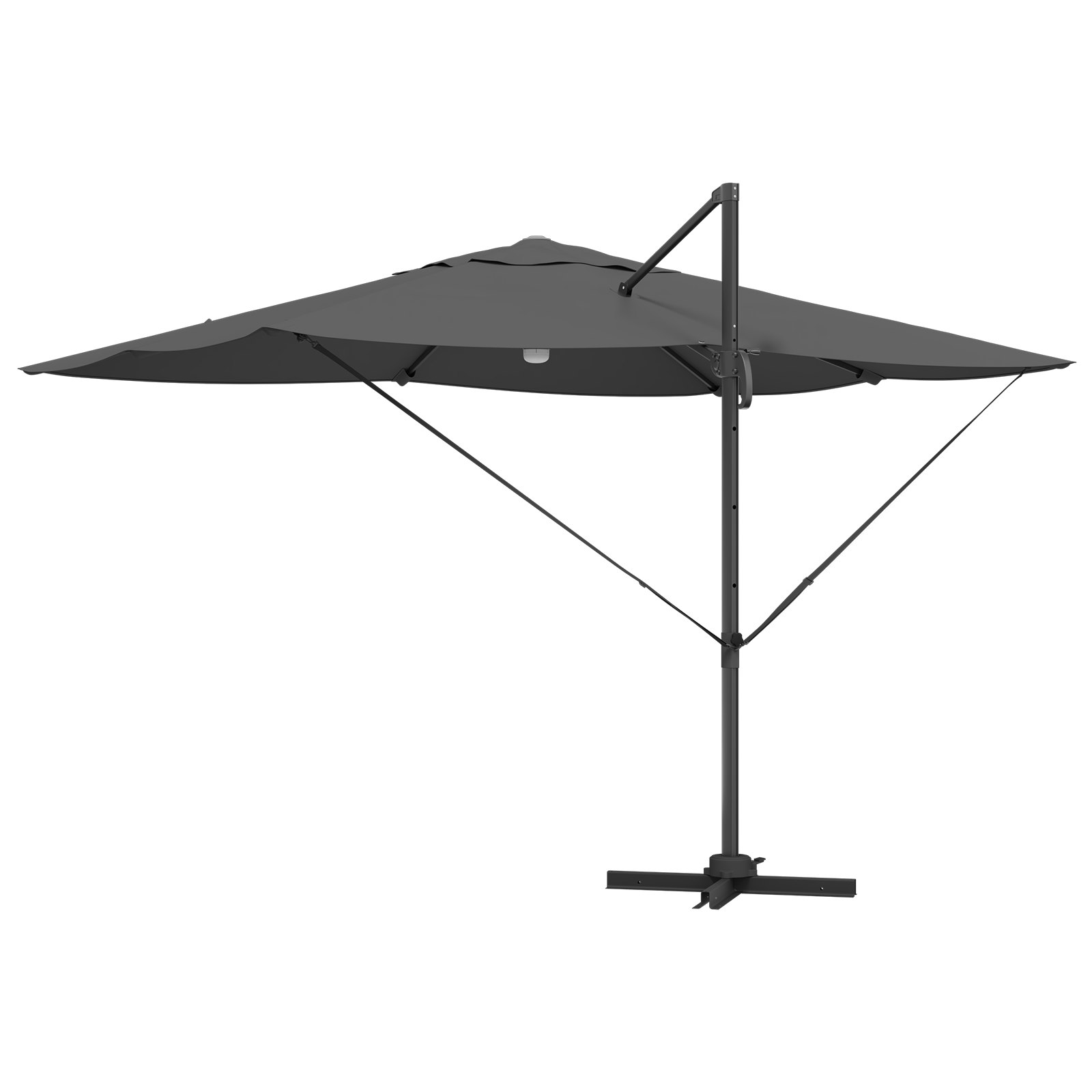 Cantilever Parasoll - Antrasitt Antrasitt Polyester Stor