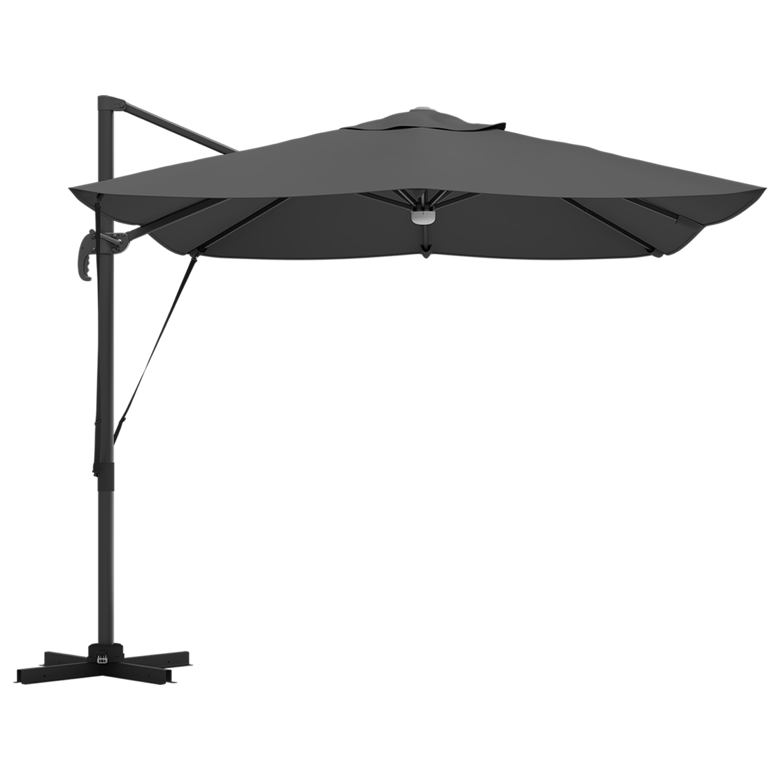 Cantilever Parasoll - Antrasitt Antrasitt Polyester Stor