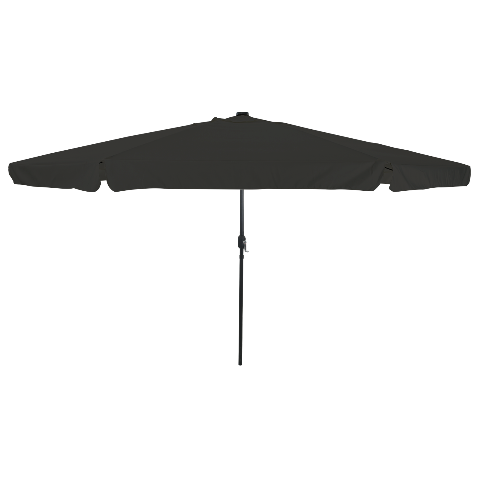 Hageparasol Med Led-Lamper 395X245 Cm Svart