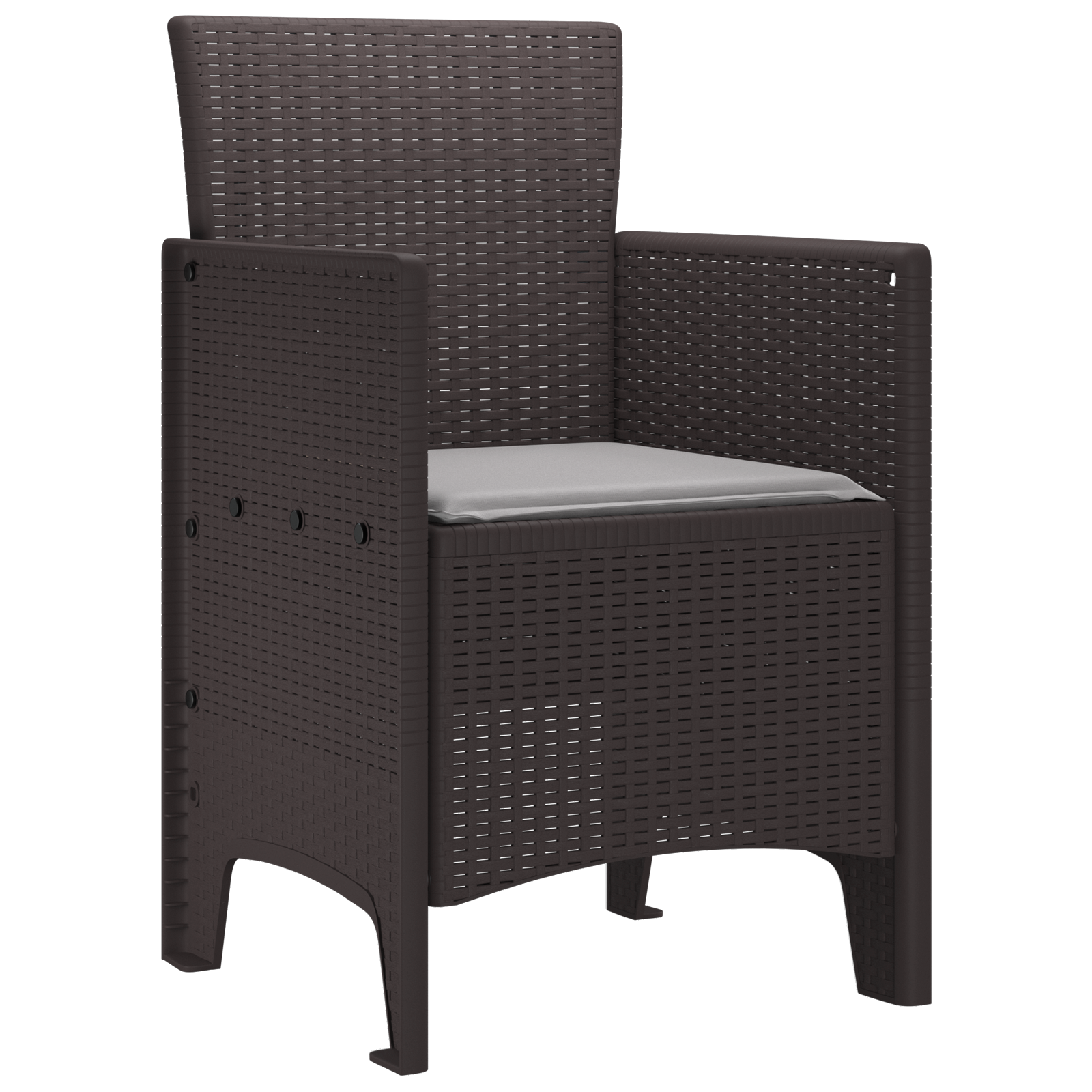 Hagemøbler Med Puter 2 Stk Brun Poly Rattan