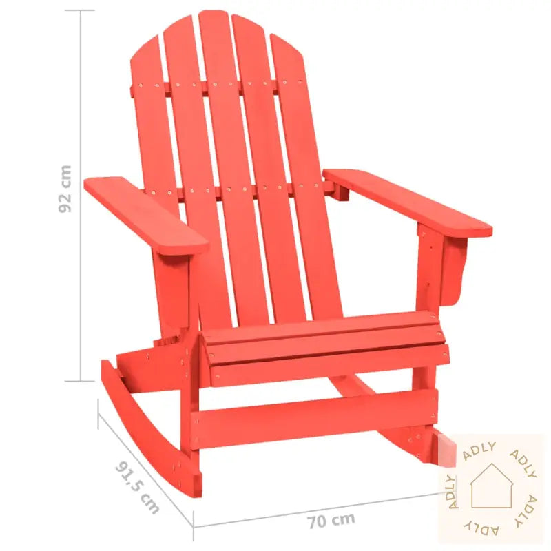 Adirondack Gyngestol Heltre Gran Rød