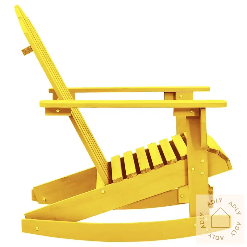 Adirondack Gyngestol For Hage Heltre Gran Gul