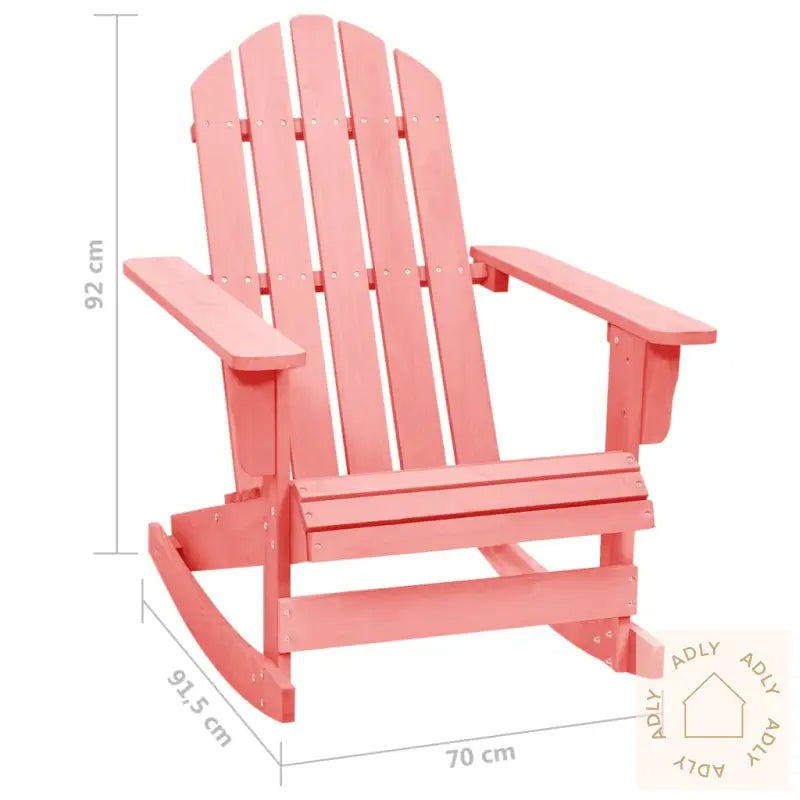 Adirondack Gyngestol For Hage Heltre Gran Rosa
