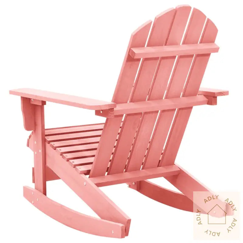 Adirondack Gyngestol For Hage Heltre Gran Rosa