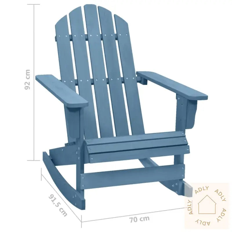 Adirondack Gyngestol For Hage Heltre Gran Blå