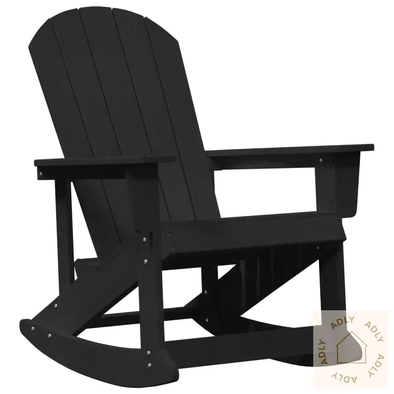 Adirondack Gyngestol Svart 73,5X92X90 Cm Hdpe