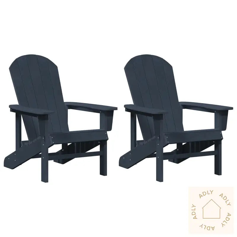 Adirondack-Stoler 2 Stk Marineblå 74X82X90 Cm Hdpe