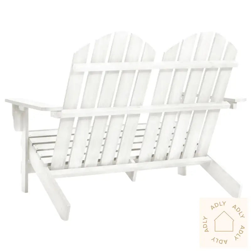 Adirondack Hagestol 2-Seters Heltre Gran Hvit