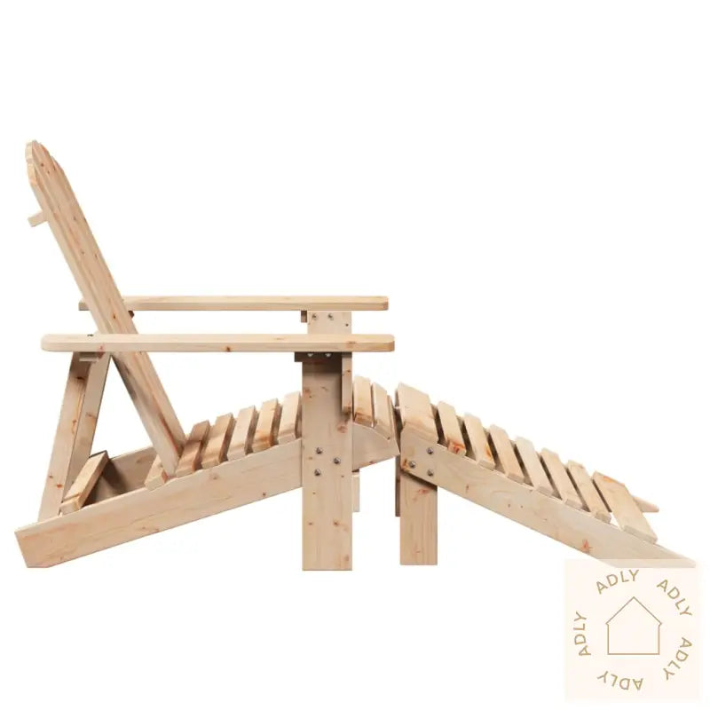 Adirondack-Stol Med Ottoman Heltre Gran