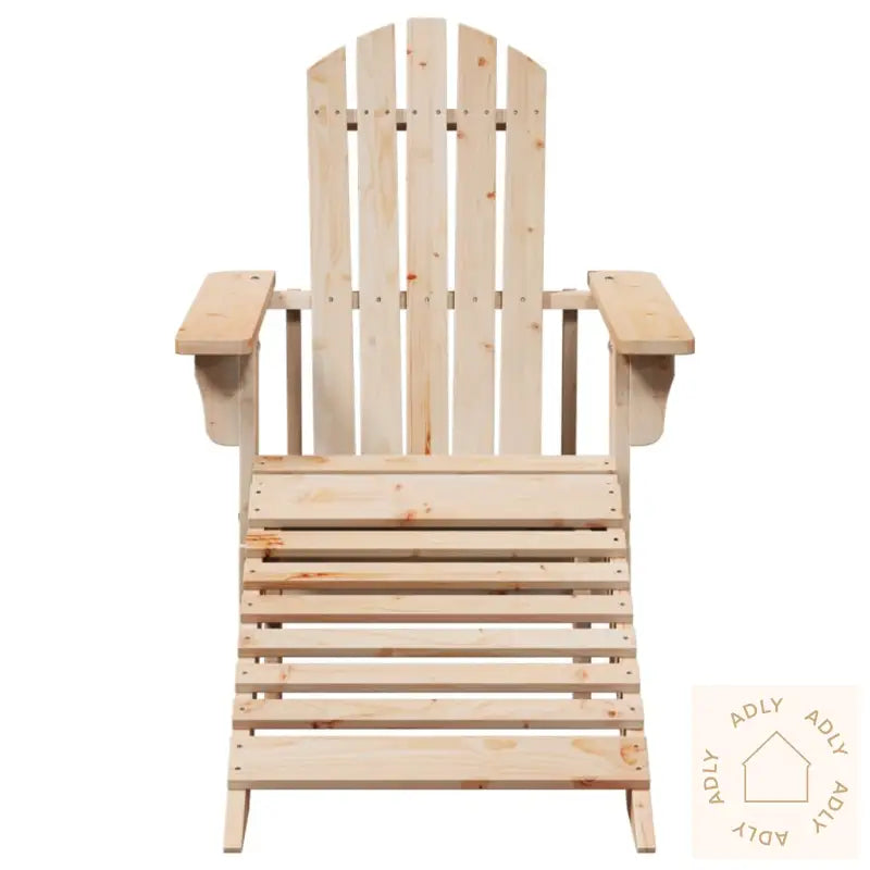 Adirondack-Stol Med Ottoman Heltre Gran