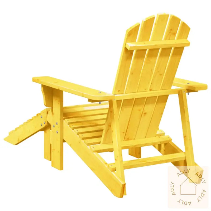 Adirondack-Stol Med Ottoman Gul Heltre Gran