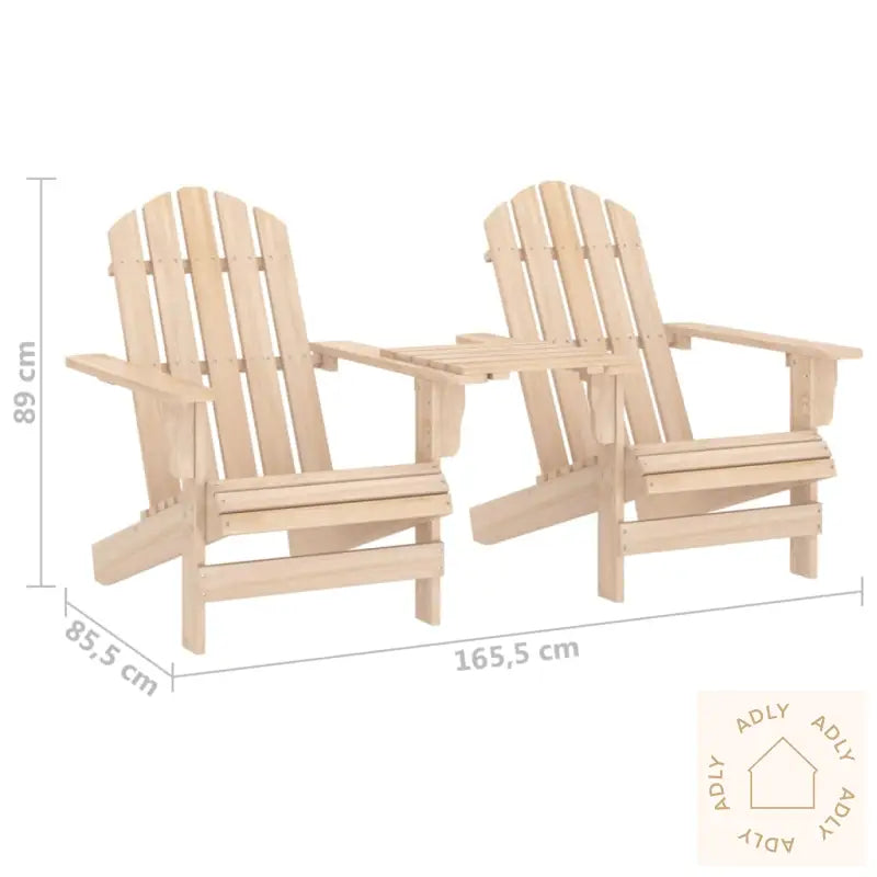 Adirondack Hagestoler Med Tebord Heltre Gran