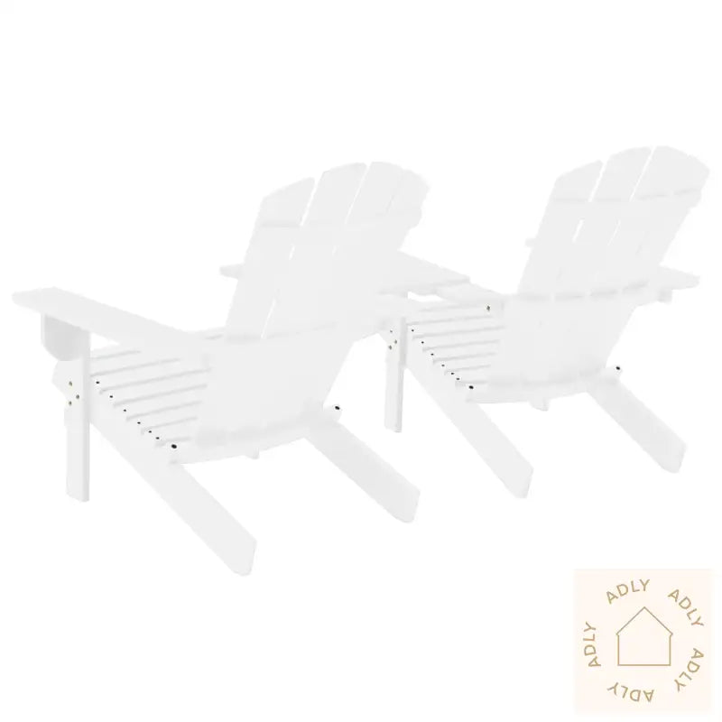 Adirondack Hagestoler Med Tebord Heltre Gran Hvit