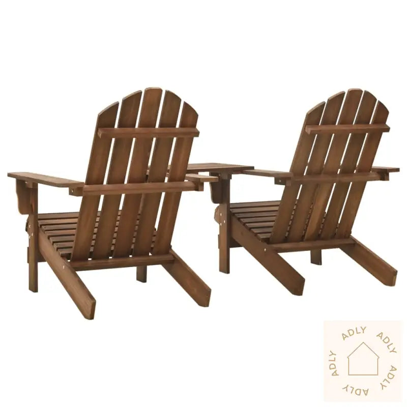 Adirondack Hagestoler Med Tebord Heltre Gran Brun