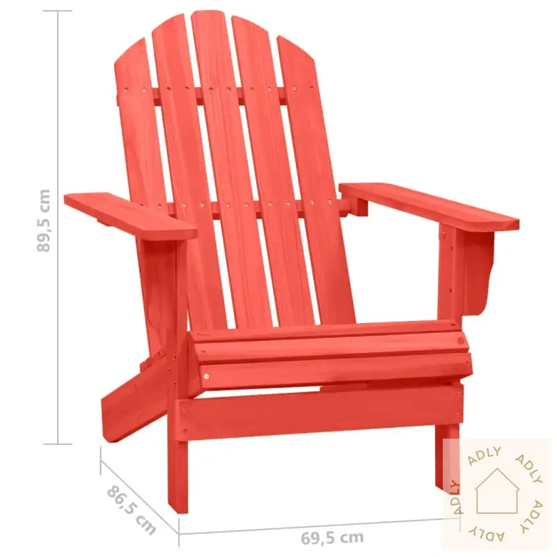 Adirondack Hagestol Heltre Gran Rød