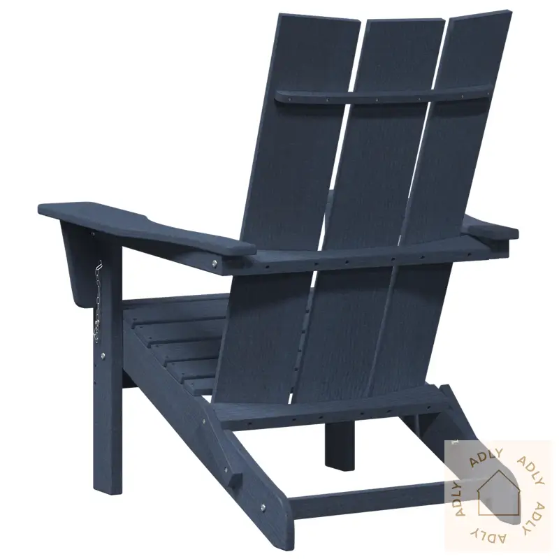 Sammenleggbare Adirondack Stol Marineblå 74.5X80.5X90 Cm Hdpe