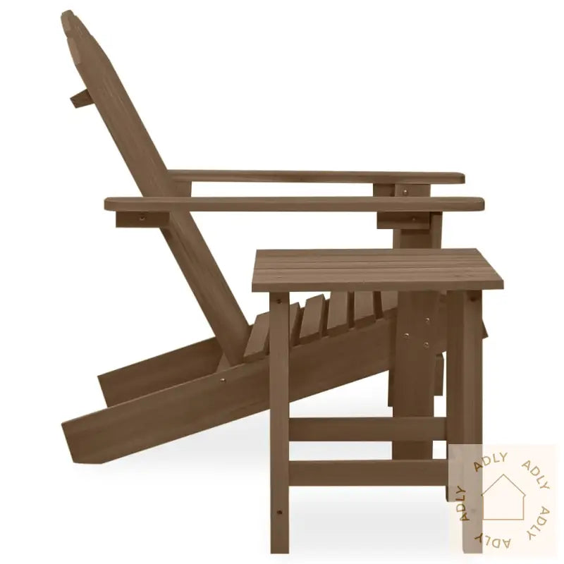 Adirondack Hagestol Med Bord Heltre Gran Brun