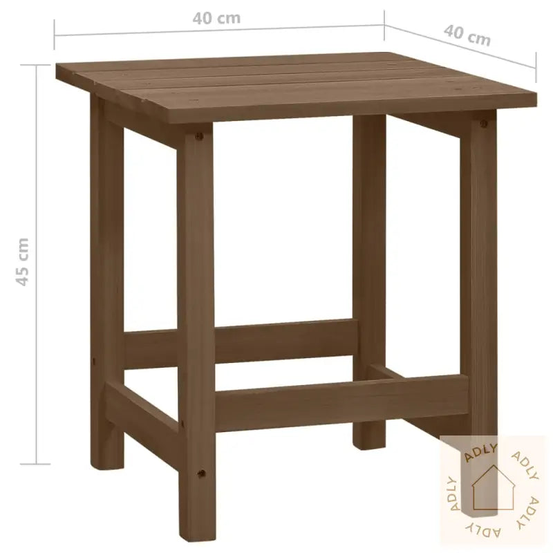 Adirondack Hagestol Med Bord Heltre Gran Brun