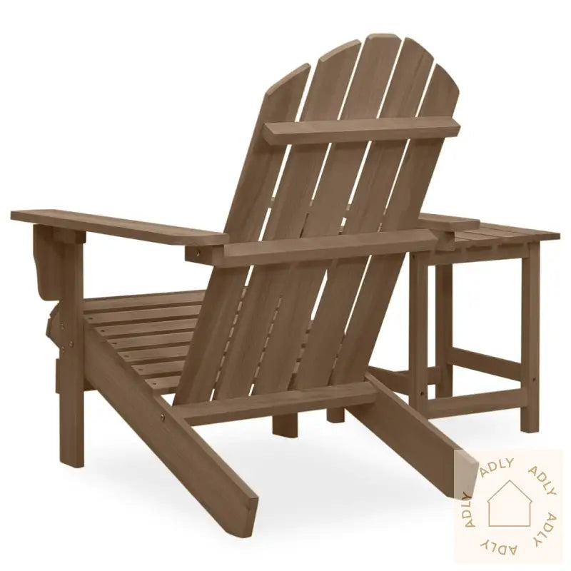 Adirondack Hagestol Med Bord Heltre Gran Brun