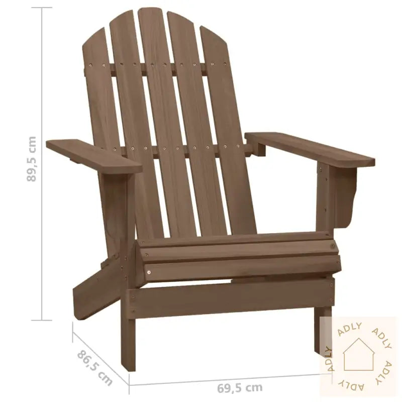 Adirondack Hagestol Med Bord Heltre Gran Brun