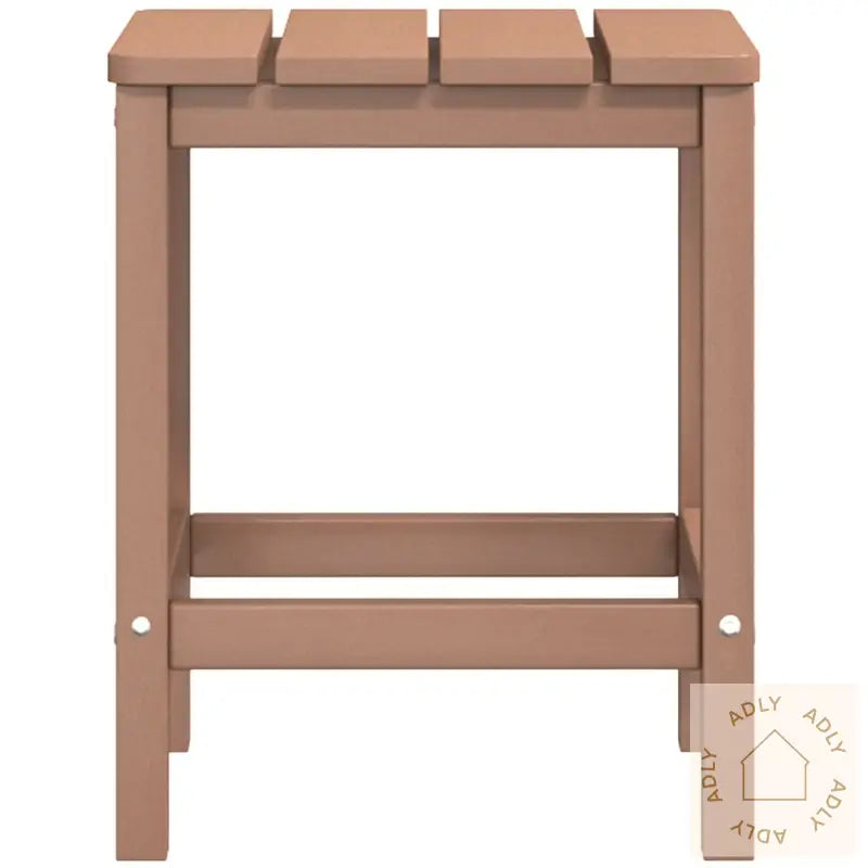 Adirondack Hagestol Med Bord Hdpe Brun