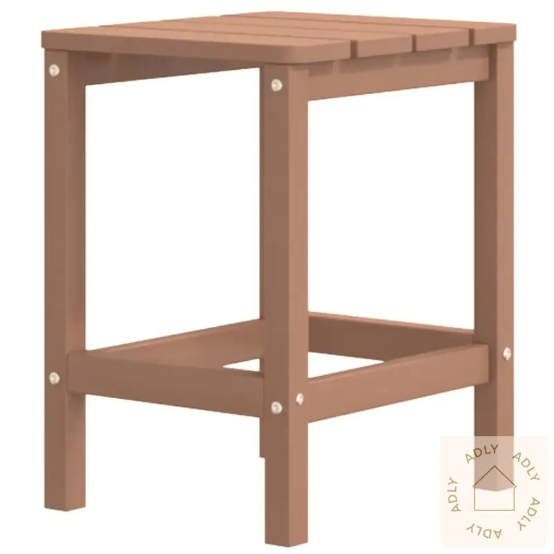 Adirondack Hagestol Med Bord Hdpe Brun