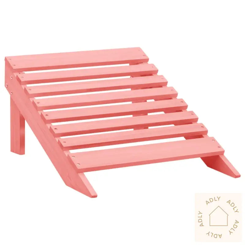 Adirondack Hagestol Med Ottoman Heltre Gran Rosa