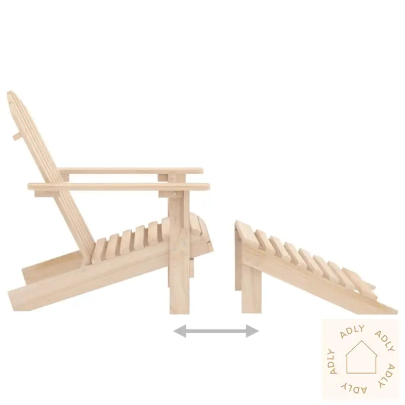 Adirondack Hagestol Med Ottoman Og Bord Heltre Gran