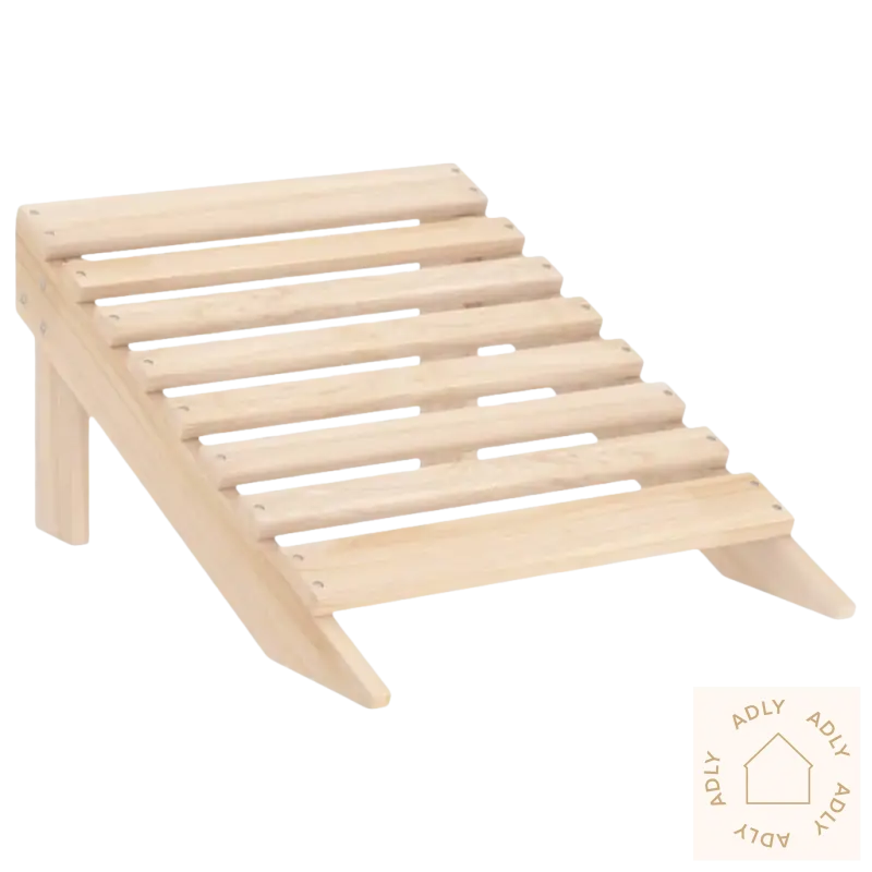 Wooden footrest med slattetopper til Adirondack hagestol i heltre gran med avtakbare ottomaner