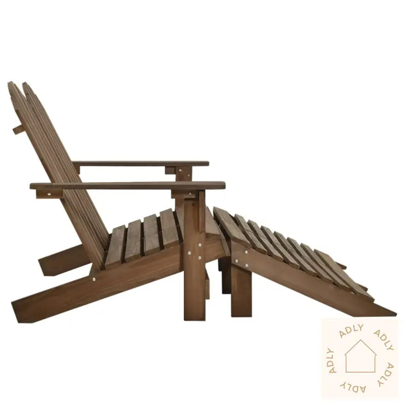 Adirondack Hagestol Og Ottoman 2-Seters Heltre Gran Brun
