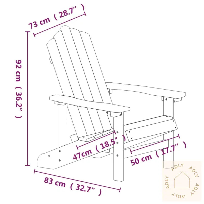 Adirondack Hagestol Hdpe Brun