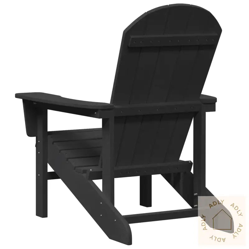 2 Stk Adirondack Stoler Svart 74X82X90 Cm Hdpe