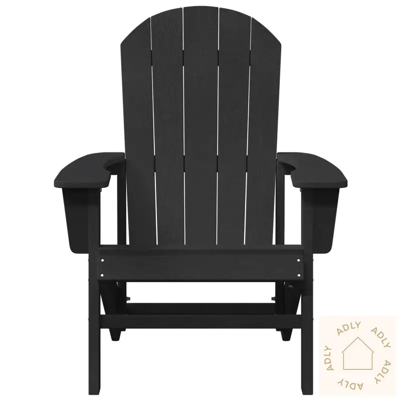 2 Stk Adirondack Stoler Svart 74X82X90 Cm Hdpe