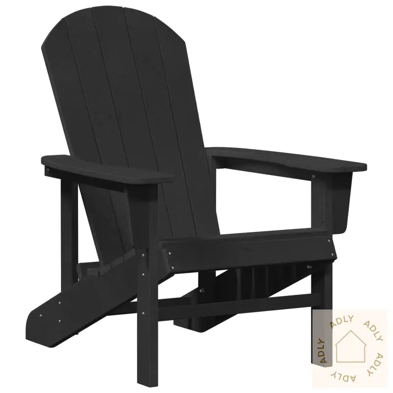 2 Stk Adirondack Stoler Svart 74X82X90 Cm Hdpe