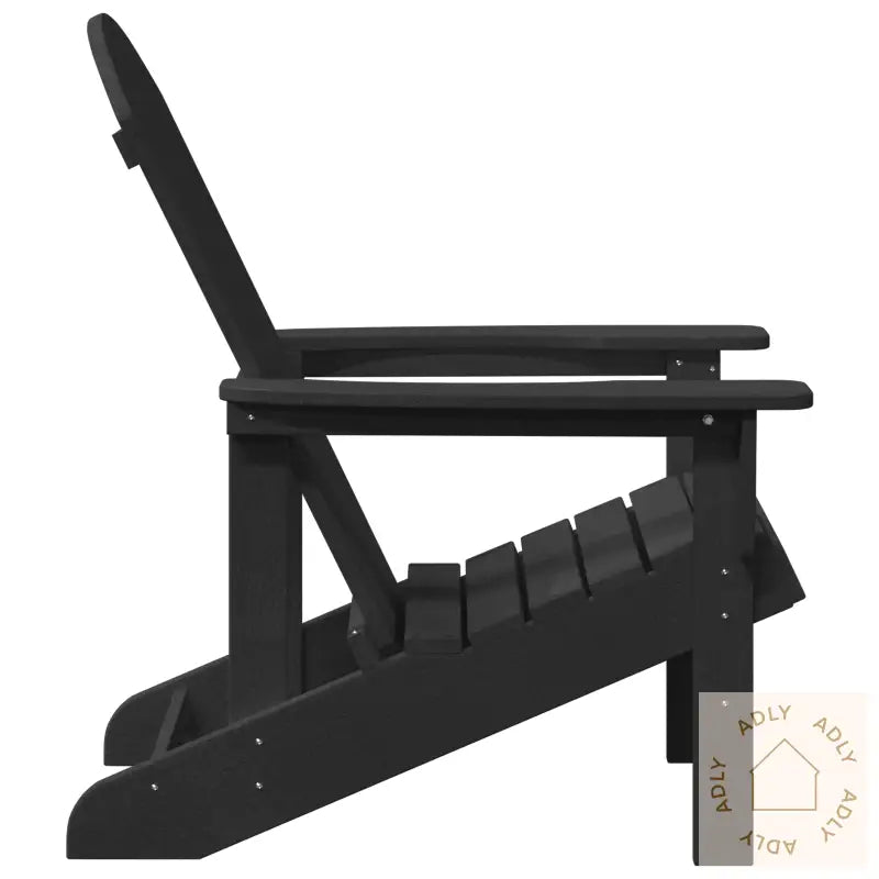 2 Stk Adirondack Stoler Svart 74X82X90 Cm Hdpe