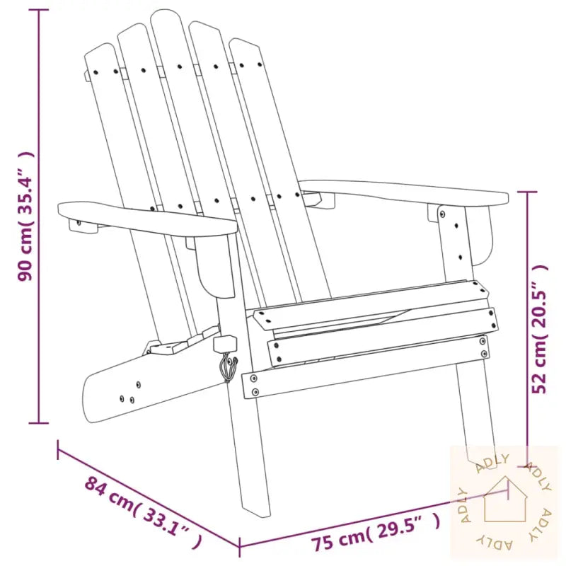 Adirondack-Hagestoler 2 Stk Heltre Akasie