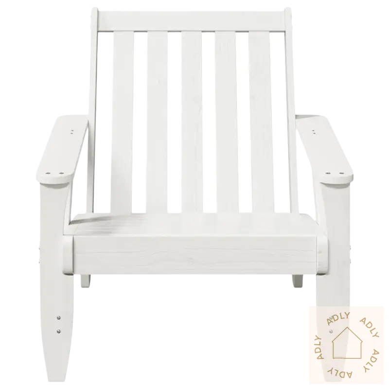Hvitt heltre furu Adirondack hagestoler med rustikk sjarm for uteplassen
