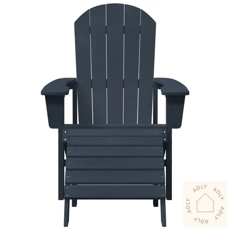 Adirondack Stoler Med Fotstøtte 2 Stk Navy Blå Hdpe