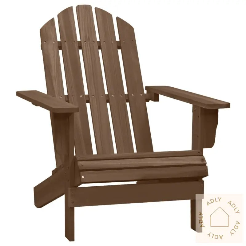 Adirondack Hagestol Med Ottoman Og Bord Heltre Gran Brun