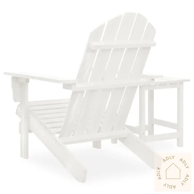 Adirondack Hagestol Med Bord Heltre Gran Hvit