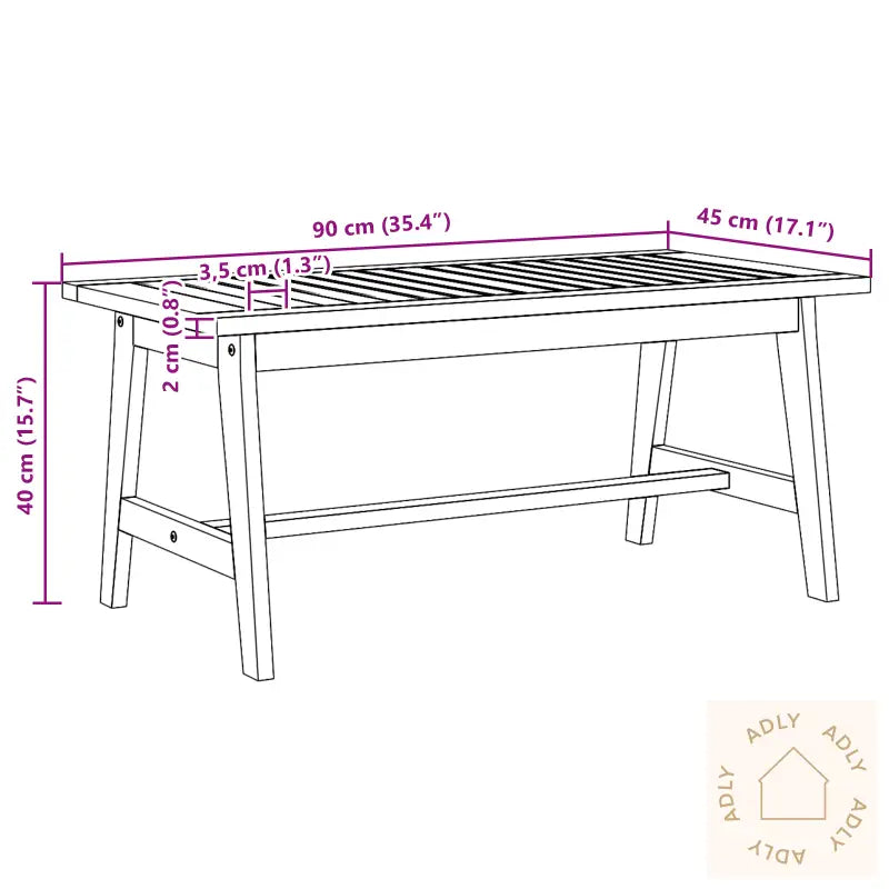 Kaffe Bord 90X45X40 Cm Solid Tre Akasie