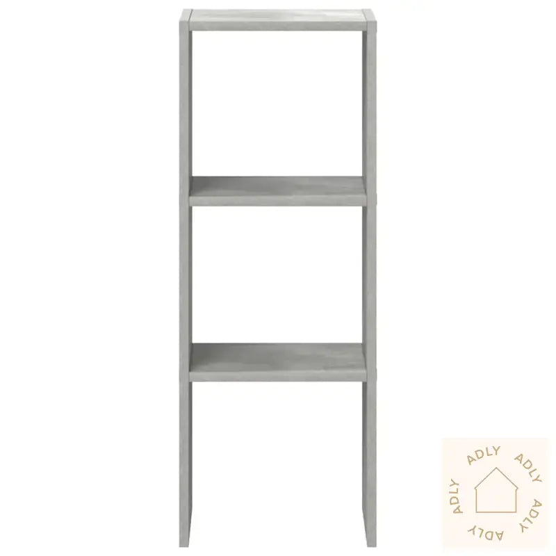 Bokhylle Stablebar Betong Grå 30X30X80 Cm Konstruert Tre