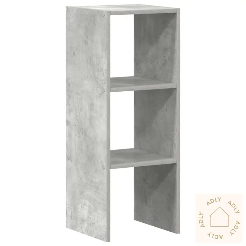 Bokhylle Stablebar Betong Grå 30X30X80 Cm Konstruert Tre