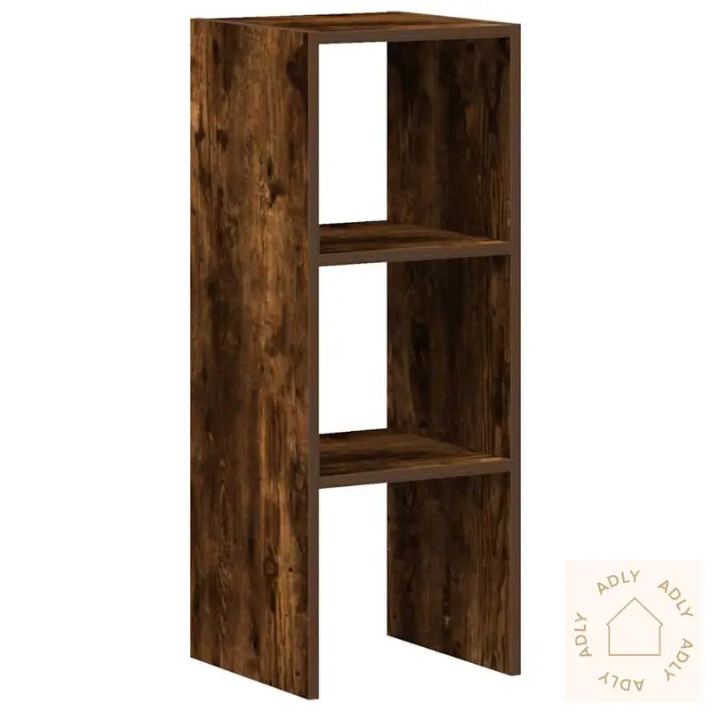 Bokhylle Stablebar Røkt Eik 30X30X80 Cm Konstruert Tre