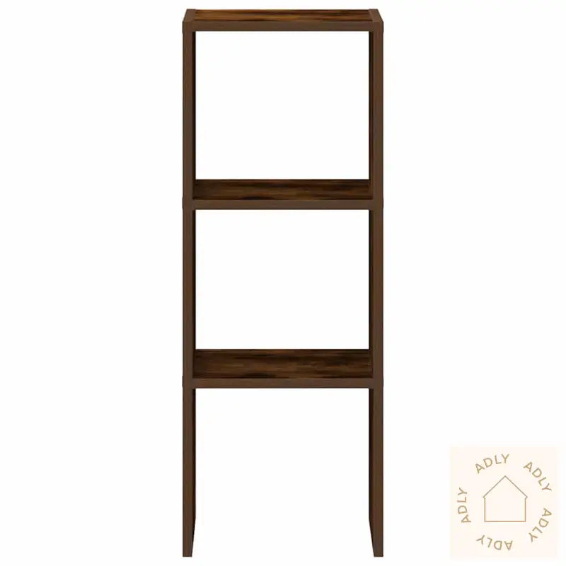 Bokhylle Stablebar Røkt Eik 30X30X80 Cm Konstruert Tre