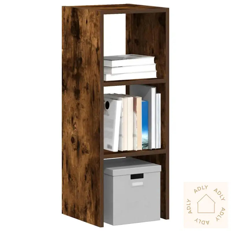 Bokhylle Stablebar Røkt Eik 30X30X80 Cm Konstruert Tre