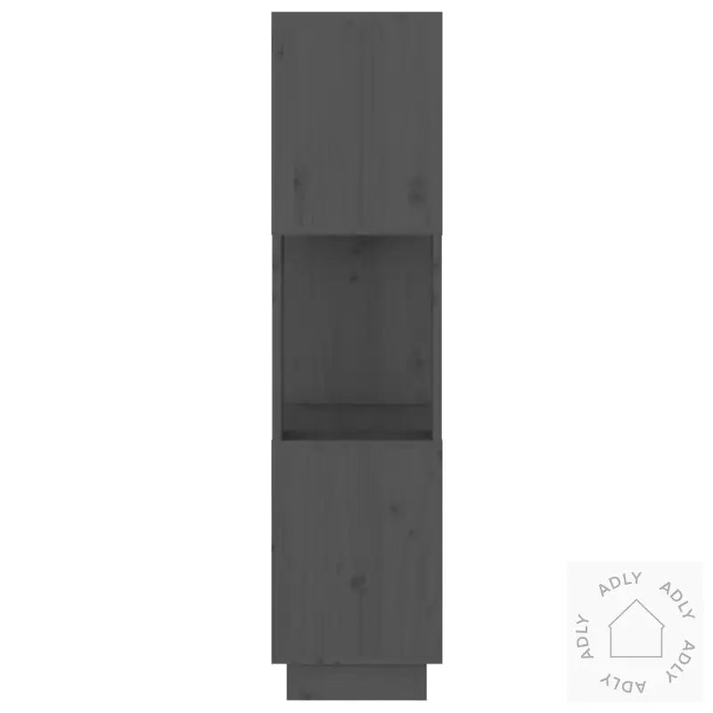 Bokhylle/Romdeler Grå 51X25X101 Cm Heltre Furu